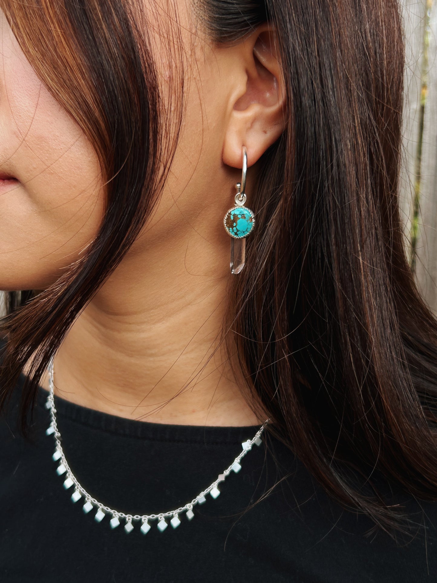 Trio Charm Hoops (Egyptian Turquoise)