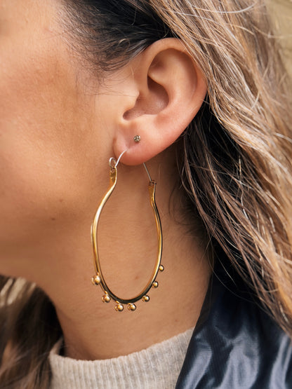 Brass Beauty Hoops (Large)