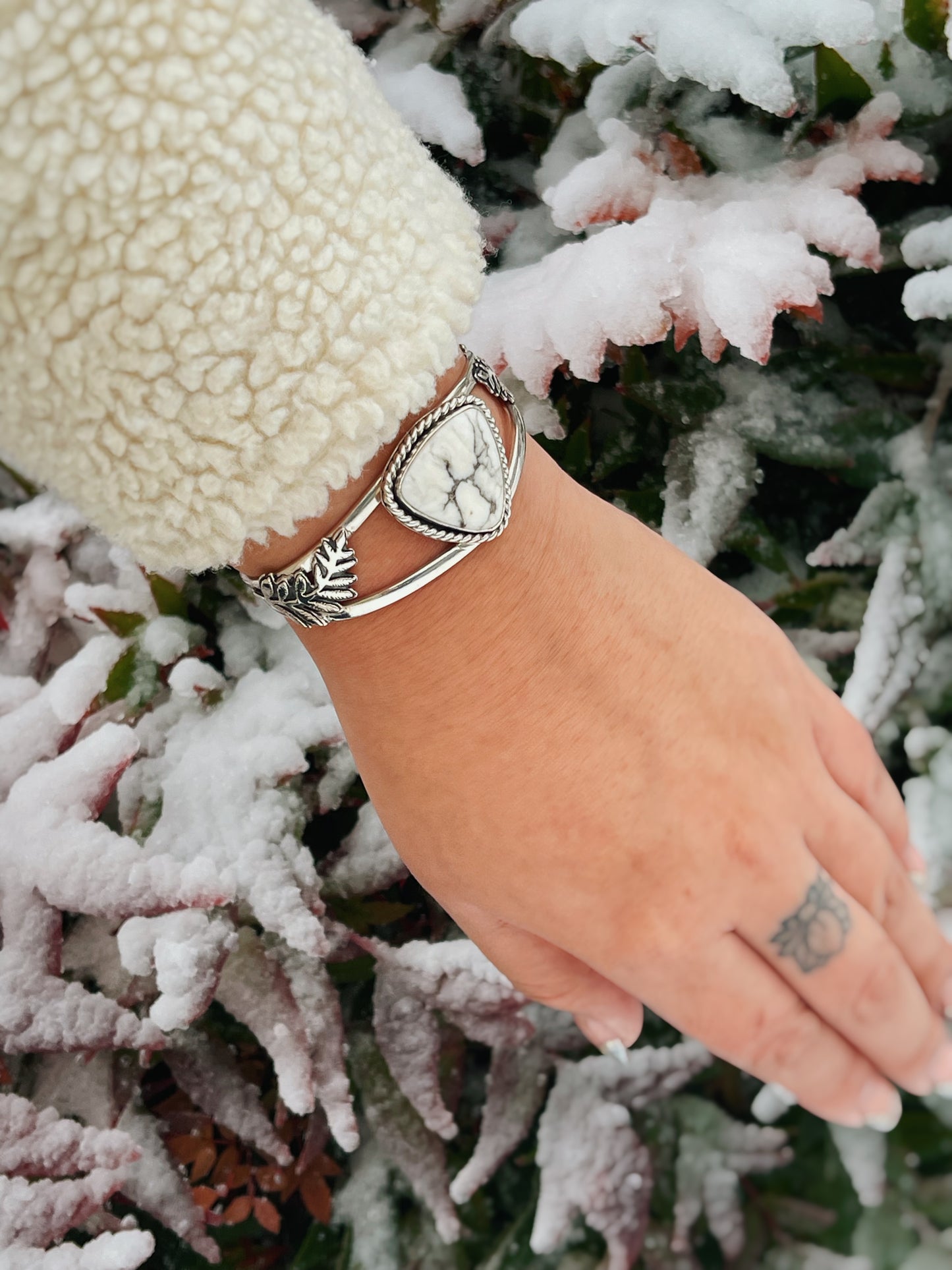 Snow Fern Cuff