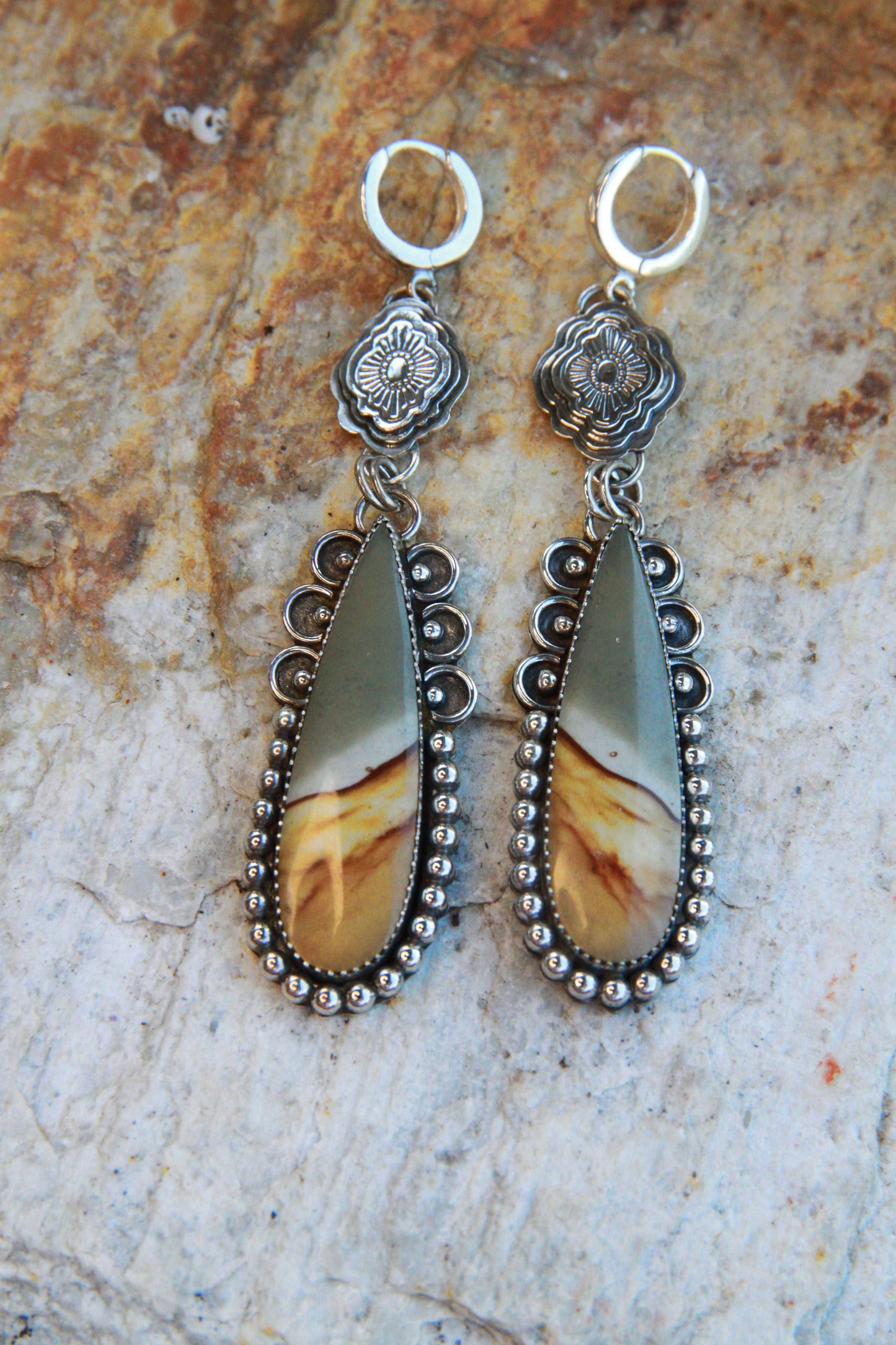 Earth Mandala Drop Earrings